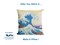 Asian Japanese Great Wave - Square by Hokusai Counted Cross Stitch Pattern